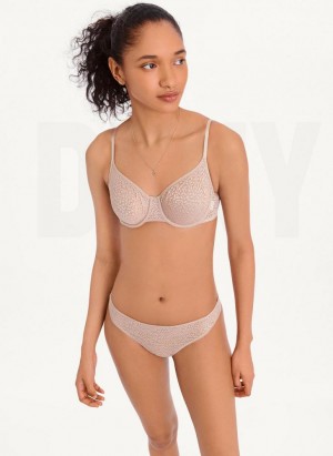 Beige DKNY Modern Lace Demi Women's Bras | Malaysia_D0984