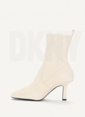 Beige DKNY Sock Women's Boots | Malaysia_D1681