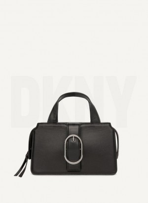 Black DKNY Buckle Women's Crossbody Bags | Malaysia_D0485