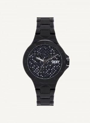 Black DKNY Chambers Women's Watches | Malaysia_D0784