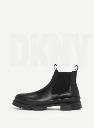 Black DKNY Chelsea Men's Boots | Malaysia_D0597