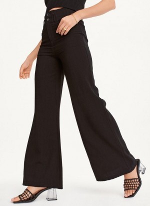 Black DKNY Crinkle Dressing Women's Pants | Malaysia_D0210