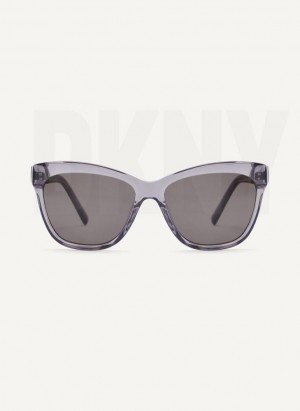 Black DKNY DKNY Pride Rectangle Women's Sunglasses | Malaysia_D0373