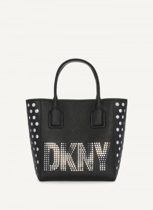 Black DKNY Essex Saffiano Small Women's Tote Bags | Malaysia_D0355