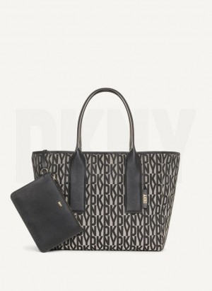 Black DKNY Grayson Large Women's Tote Bags | Malaysia_D0655