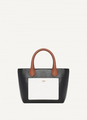 Black DKNY INES PVC MINI TOTE CBODY Women's Tote Bags | Malaysia_D0400