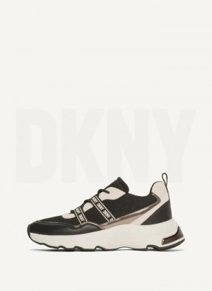 Black DKNY Justine Slip On Women's Sneakers | Malaysia_D0193