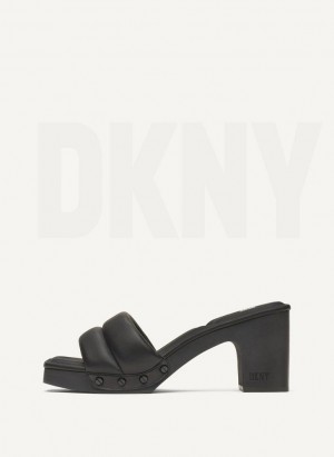 Black DKNY Kaia Women's Heels | Malaysia_D1437
