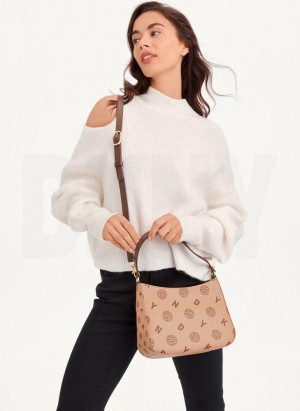 Black DKNY Medium Women's Shoulder Bags | Malaysia_D1341