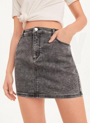 Black DKNY Micro Mini Denim Women's Skirts | Malaysia_D1415