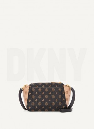 Black DKNY Mini Dome Women's Crossbody Bags | Malaysia_D1399