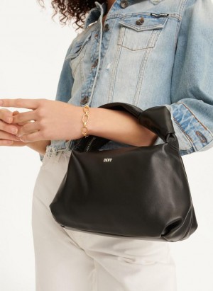 Black DKNY Mini Modernist Knot Women's Tote Bags | Malaysia_D1528
