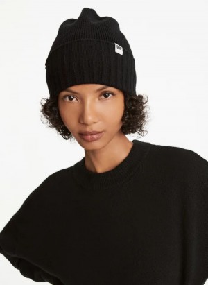 Black DKNY Mixed Gauges Women's Hats | Malaysia_D0908