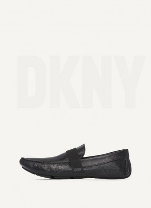 Black DKNY Modern Strap Driver Men's Sneakers | Malaysia_D0596