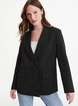 Black DKNY Oversized Tailoring Women's Blazers | Malaysia_D1201