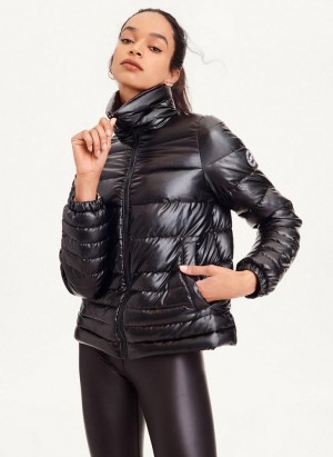 Black DKNY Packable Ripstop Women's Puffer Jacket | Malaysia_D1757