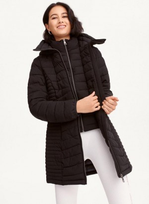 Black DKNY Packable Vestie Walker Women's Coats | Malaysia_D1454