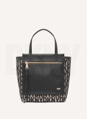Black DKNY Pax North-South Women's Tote Bags | Malaysia_D0562