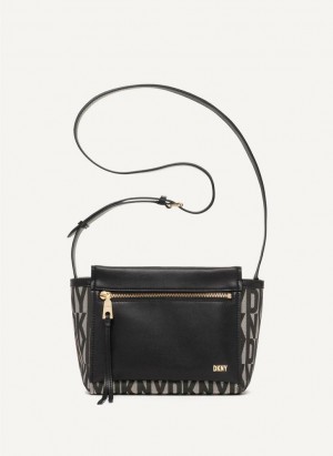 Black DKNY Pax Women's Crossbody Bags | Malaysia_D1185