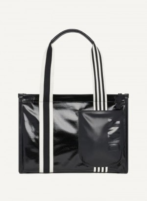 Black DKNY Prospect Coated Canvas Large Women's Tote Bags | Malaysia_D0473
