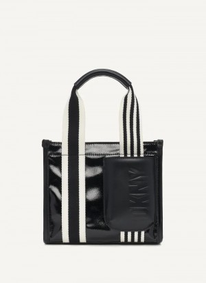 Black DKNY Prospect Coated Canvas Mini Women's Tote Bags | Malaysia_D1414