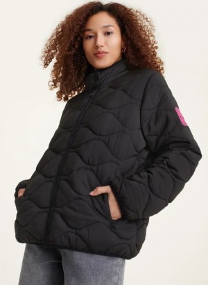 Black DKNY Quilted Packable Women's Jackets | Malaysia_D0323