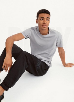 Black DKNY Shadow Logo Men's Joggers | Malaysia_D0481