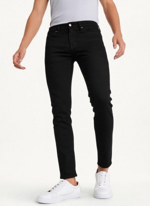 Black DKNY Skinny Black Rinse Denim Men's Jeans | Malaysia_D0816