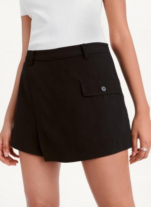 Black DKNY Skort Women's Skirts | Malaysia_D1393