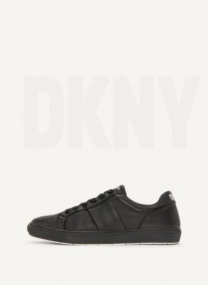 Black DKNY Street Side Men's Sneakers | Malaysia_D1207