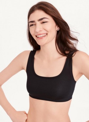 Black DKNY Table Tops Modal Women's Bras | Malaysia_D1345
