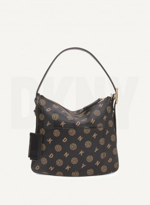 Black DKNY The Small Logo Optimist Women's Tote Bags | Malaysia_D1116