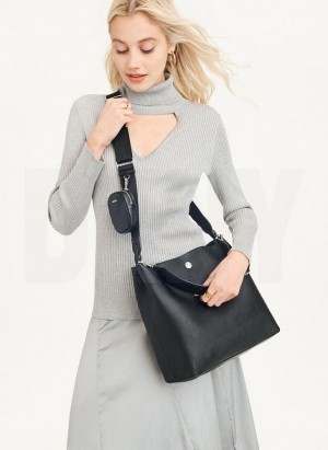 Black DKNY Winston Hobo Women's Tote Bags | Malaysia_D1519