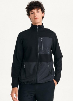 Black DKNY Yoga Men's Jackets | Malaysia_D1496