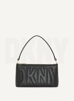 Black / Gold DKNY Elsa Demi Women's Crossbody Bags | Malaysia_D1747