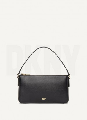 Black / Gold DKNY Irina Demi Women's Wallets | Malaysia_D0969