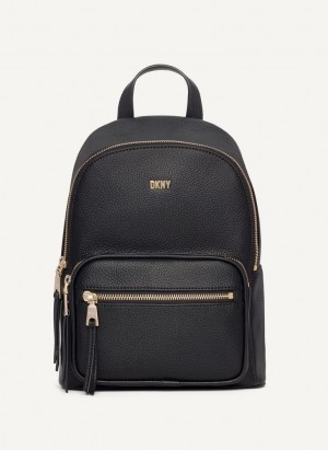 Black / Gold DKNY Maxine Women's Backpacks | Malaysia_D0304