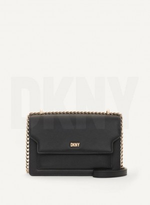 Black / Gold DKNY Millie Women's Shoulder Bags | Malaysia_D1026
