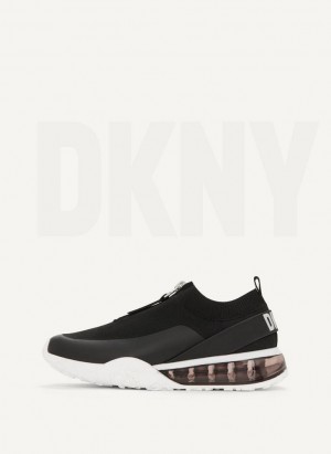 Black / Silver DKNY Kadia Women's Sneakers | Malaysia_D0762