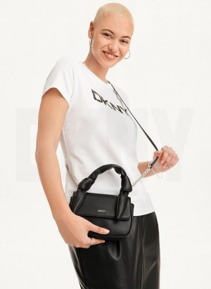 Black / Silver DKNY Sophie Women's Crossbody Bags | Malaysia_D0821