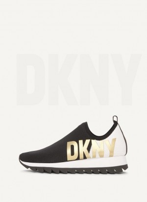 Black / White DKNY Azer Slip On Women's Sneakers | Malaysia_D0501