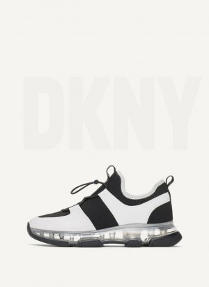 Black / White DKNY Tace Slip On Women's Sneakers | Malaysia_D0670