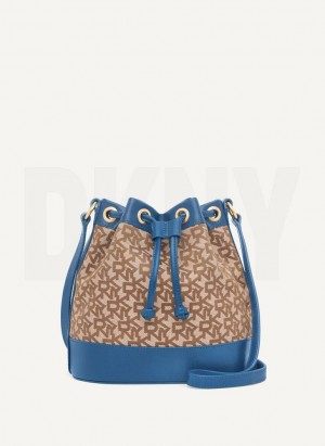 Blue DKNY Bucket Women's Crossbody Bags | Malaysia_D0941