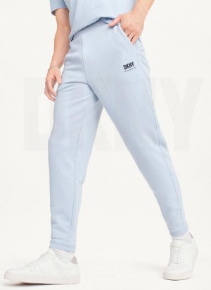 Blue DKNY French Terry Men's Pants | Malaysia_D1348