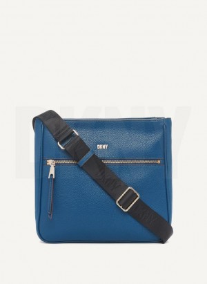 Blue DKNY Maxine Messenger Women's Crossbody Bags | Malaysia_D0125