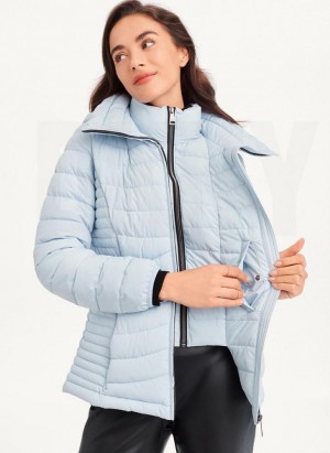 Blue DKNY Packable Women's Coats | Malaysia_D1727
