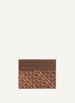 Brown DKNY Allover Logo Case Men's Wallets | Malaysia_D0316