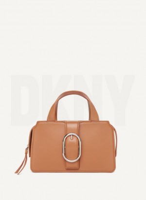 Brown DKNY Buckle Women's Crossbody Bags | Malaysia_D0899