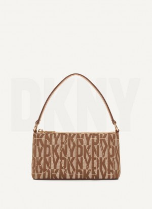 Brown DKNY Elsa Demi Women's Crossbody Bags | Malaysia_D1368