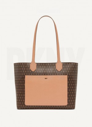 Brown DKNY Ines Women's Tote Bags | Malaysia_D1474